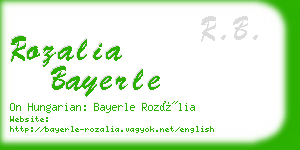 rozalia bayerle business card